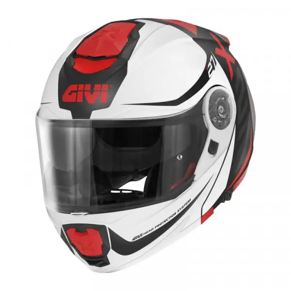 Casco modulare GIVI X.27 Dimension Nero Bianco Rosso