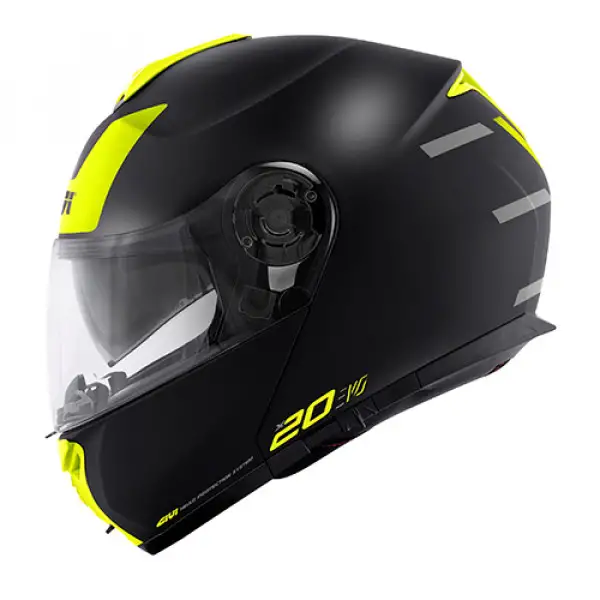 Casco modulare Givi X.20 Expedition Evo Nero Opaco Giallo Fluo