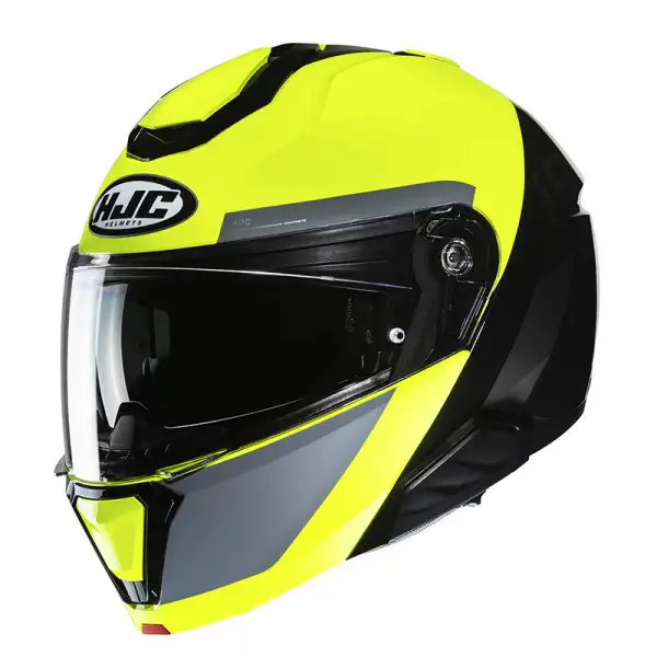 Casco modulare Hjc i91 BINA Giallo Fluo Lucido
