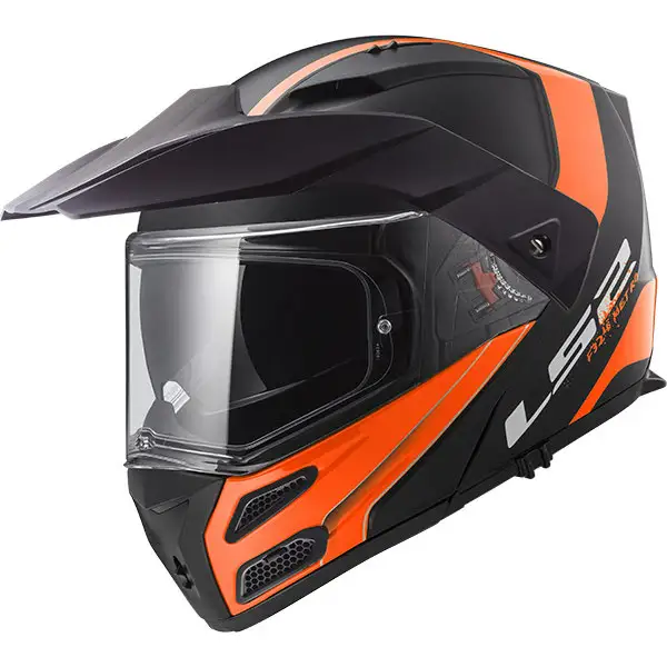 Casco modulare LS2 FF324 METRO EVO RAPID Nero opaco Arancio