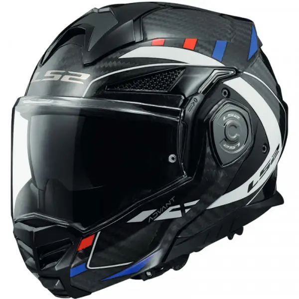 Casco modulare LS2 FF901 ADVANT X C FUTURE in Carbonio Bianco Blu Rosso ECE 22-06