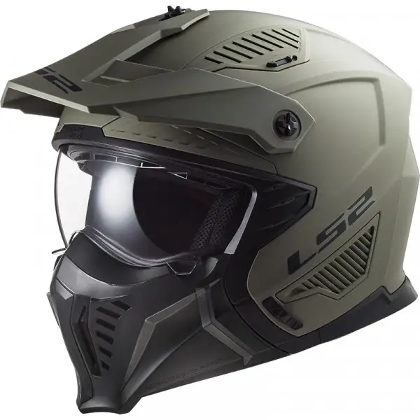 Casco modulare LS2 OF606 DRIFTER SOLID Verde militare ECE 22-06