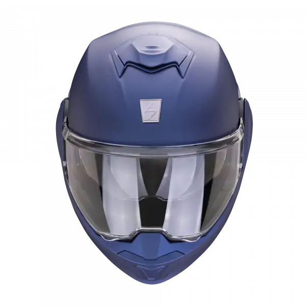 Casco modulare Scorpion EXO TECH EVO PRO SOLID in fibra Blu metal opaco
