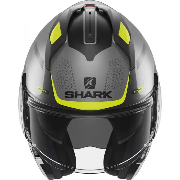 Casco modulare Shark EVO GT ENCKE MAT con mentoniera ribaltabile Antracite Giallo Nero