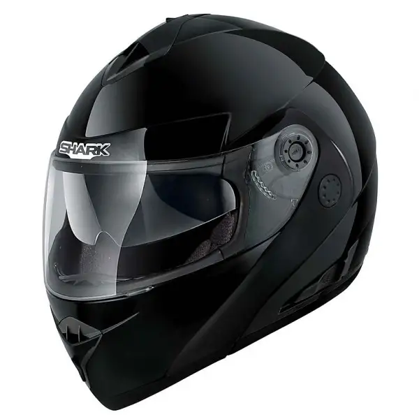 Casco modulare Shark Openline doppia visiera Nero Lucido