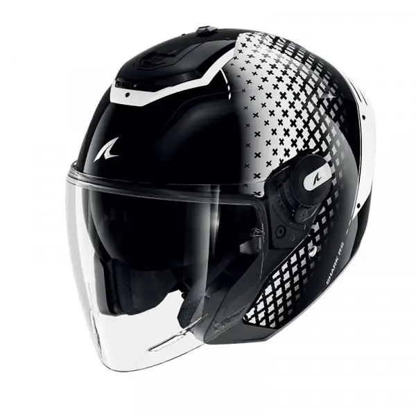 casco modulare Shark Rs Jet Stride nero bianco
