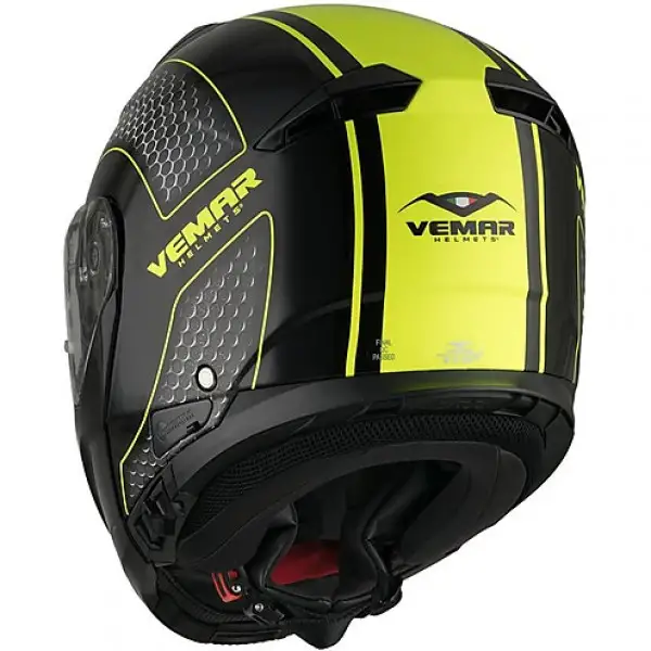 Casco modulare Vemar SHARKI HIVE Giallo Fluo