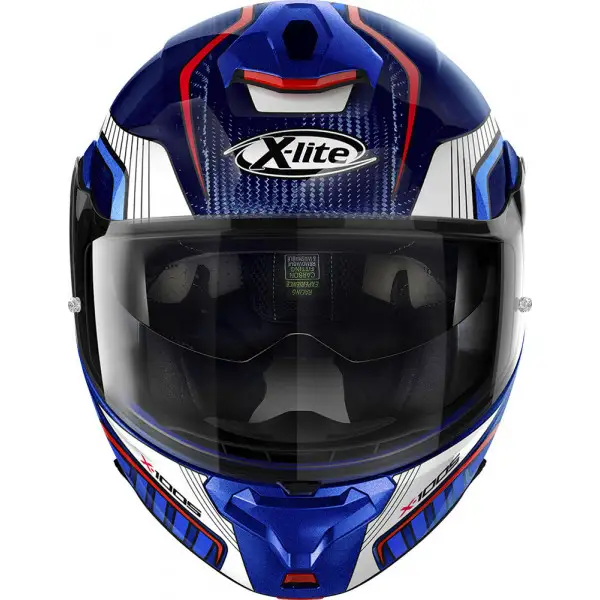 Casco modulare X-Lite X-1005 Ultra Carbon CHEYENNE N-COM in fibra Carbon Tinto Blu