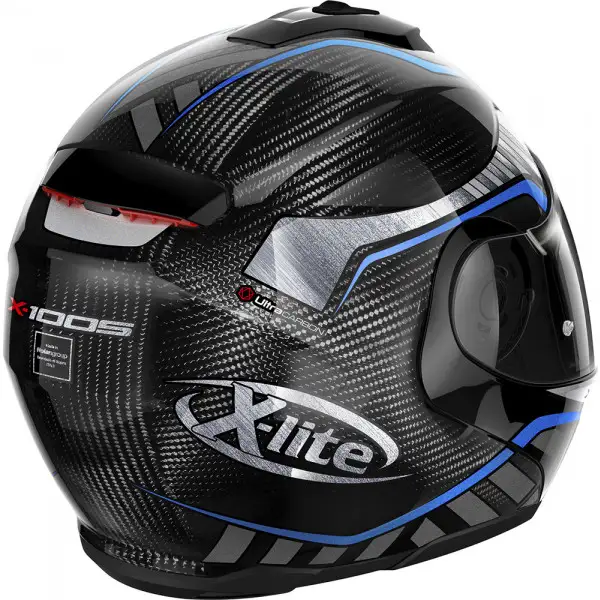 Casco modulare X-Lite X-1005 Ultra Carbon CHEYENNE N-COM in fibra Nero Carbon Grigio Blu