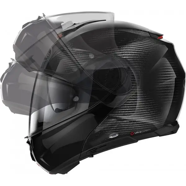 Casco modulare X-Lite X-1005 Ultra Carbon CHEYENNE N-COM in fibra Nero Carbon Grigio Giallo