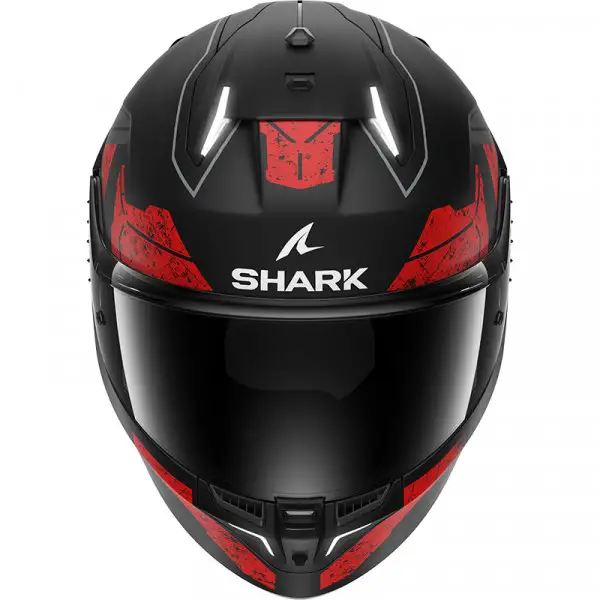 Casco moto integrale Shark SKWAL i3 RHAD Nero cromato Rosso Opaco Ece06
