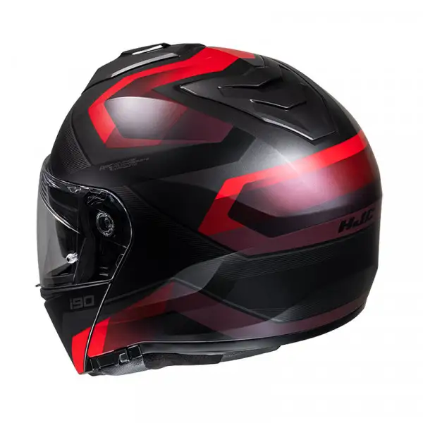 Casco moto modulare Hjc i90 LARK Rosso Nero Grigio