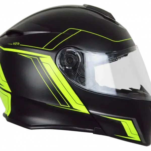 Casco moto modulare Origine Delta Motion nero lime opaco