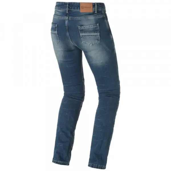 Jeans moto donna Carburo TORIN Lady CE Certificati con fibra aramidica Blu Stonewash