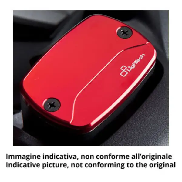 Coperchio pompe freno e frizione Lightech FFC05 rosso per Aprilia Honda Kawasaki Suzuki Triumph Yamaha