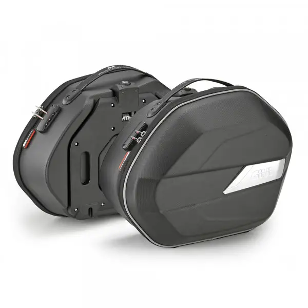 Coppia borse laterali semirigide Givi WL900 Monokey 25 litri Nero