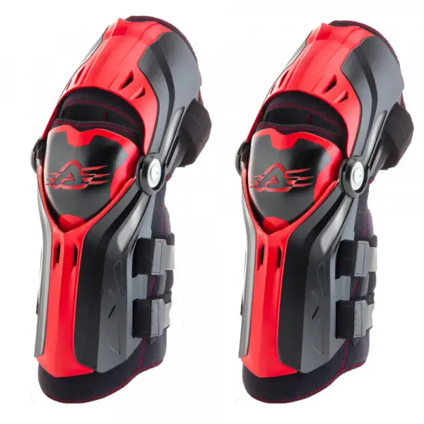Coppia di ginocchiere Acerbis Gorilla Nero Rosso