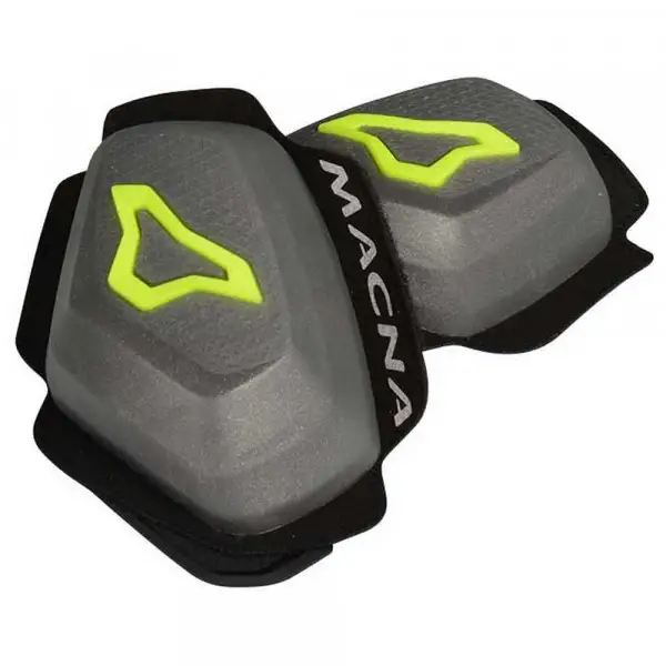 Coppia di slider ginocchia Macna Knee Sliders Grigio scuro Giallo