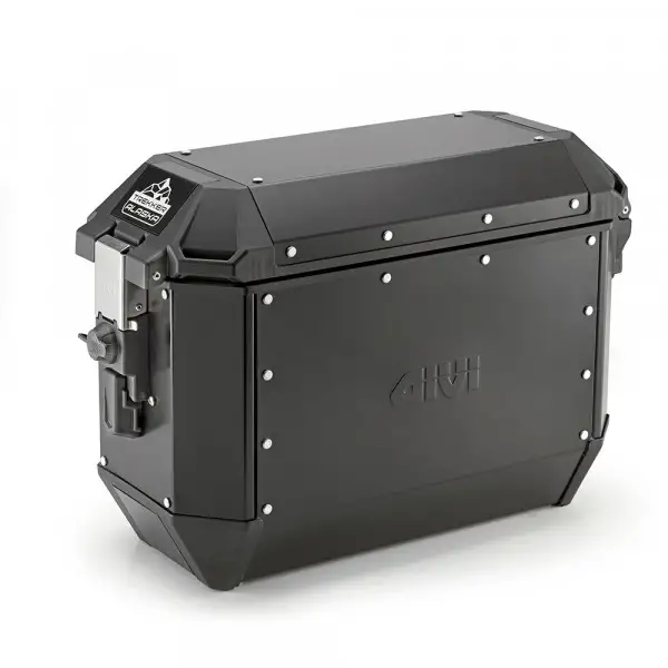 Coppia di valigie laterali monokey Givi ALA36APACK2 TREKKER ALASKA Black Line 36 litri in alluminio Nero