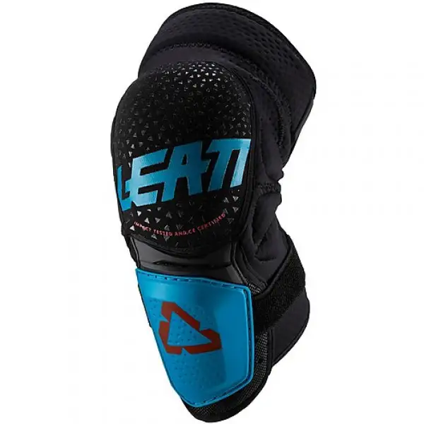 Coppia ginocchiere cross Leatt 3DF Hybrid Blu Fuel Nero