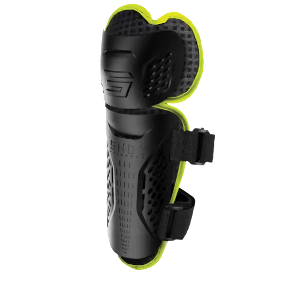 Coppia ginocchiere Shot OPTIMAL 2.0 Nero Giallo neon