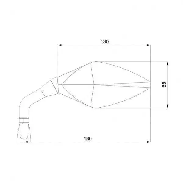 Coppia specchi retrovisori Barracuda Race Indicator Carbon