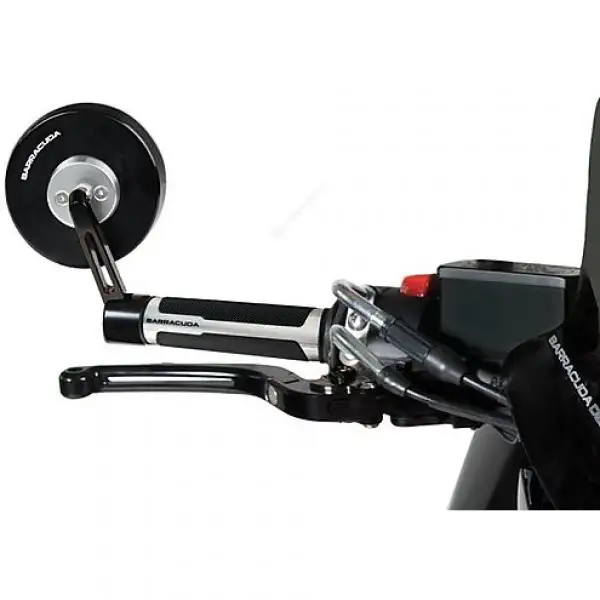 Coppia Specchietti retrovisori Barracuda SKIN-S BAR END Nero