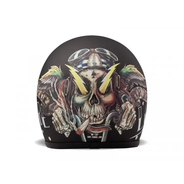 Casco jet fibra DMD Vintage Vida Loca