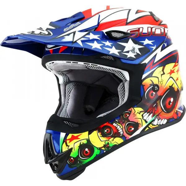 Casco cross Suomy MR JUMP KUBIK Multicolore in fibra