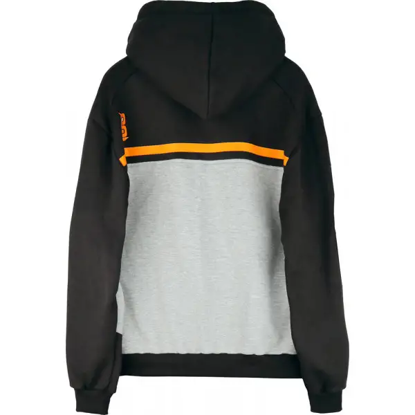Felpa con cappuccio OJ DIAGONAL Nero Grigio chiaro Arancione Fluo