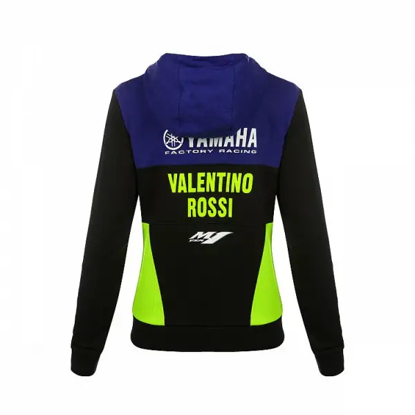 Felpa donna VR46 RACING Yamaha Blu Nero Giallo