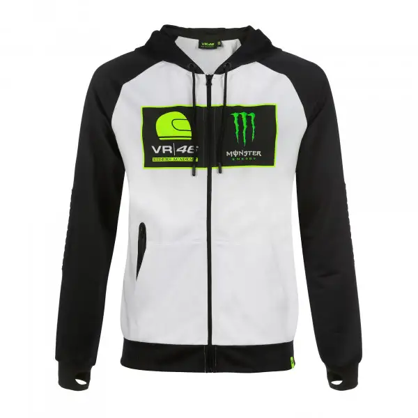 Felpa VR46 Riders Monster Academy Bianco Nero