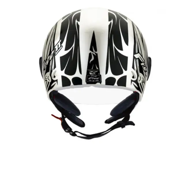 Casco moto Mds by Agv Free II Multi Tattoo bianco perla-nero