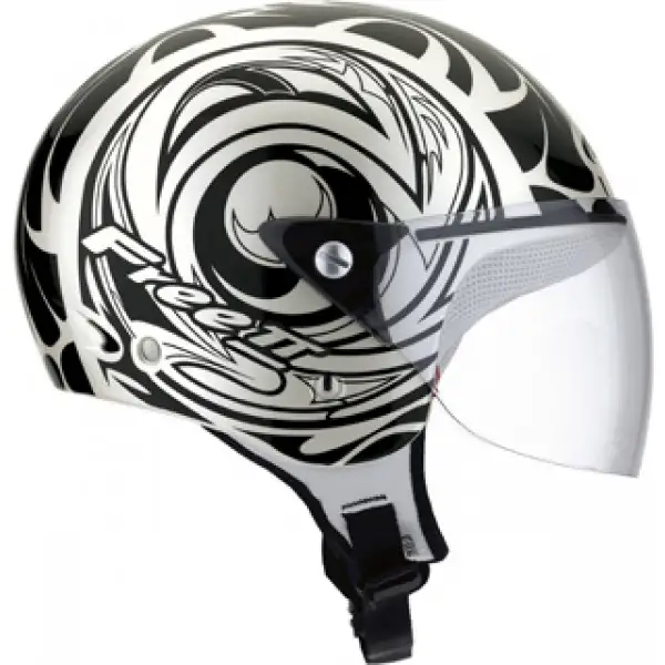 Casco moto Mds by Agv Free II Multi Tattoo bianco perla-nero