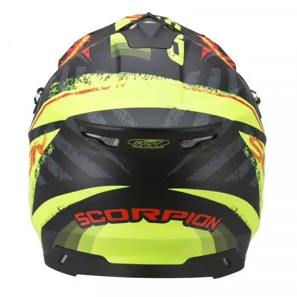 Casco cross Scorpion VX 15 EVO Air Gamma Nero opaco Giallo