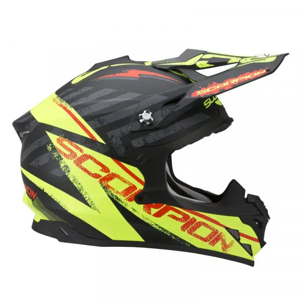 Casco cross Scorpion VX 15 EVO Air Gamma Nero opaco Giallo