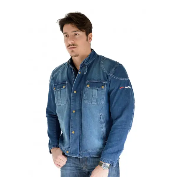 Giacca moto jeans online