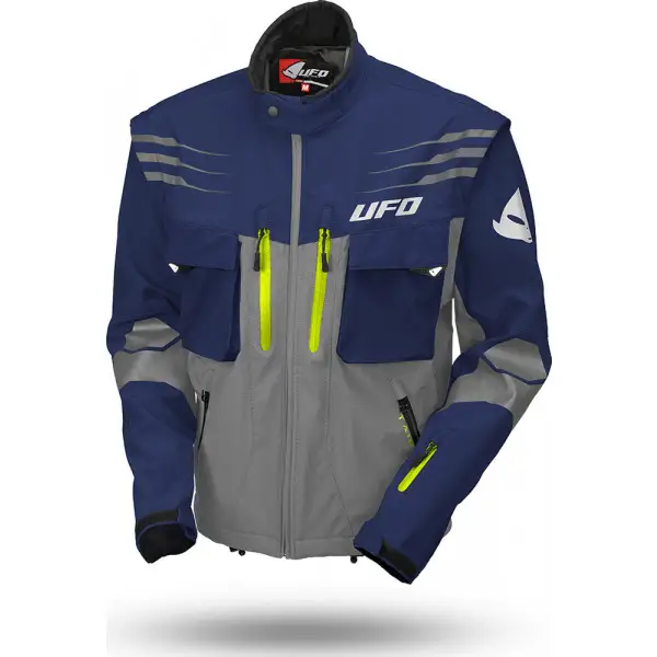 Giacca enduro Ufo Plast Taiga con maniche staccabili Blu Grigio