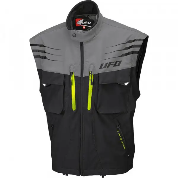 Giacca enduro UFO Taiga con maniche staccabili Nero Grigio