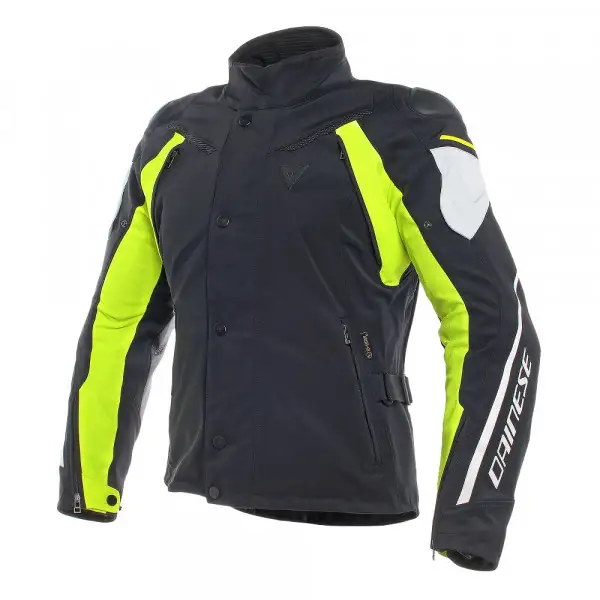 Giacca moto Dainese RAIN MASTER D-DRY Nero Glacier Grigio Giallo Fluo