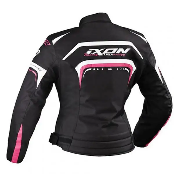 Giacca moto donna Ixon Lover Nero Bianco Fucsia