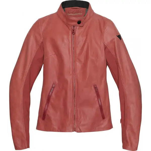 Giacca moto donna pelle Dainese72 DJANET Rosso pompeiano