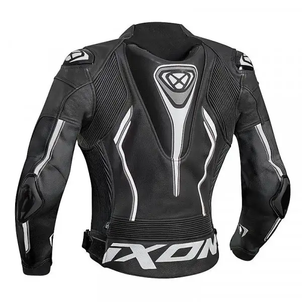 Giacca moto donna pelle estiva Ixon VORTEX LADY Nero Bianco