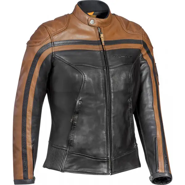 Giacca moto donna pelle Ixon PIONEER LADY marrone camel