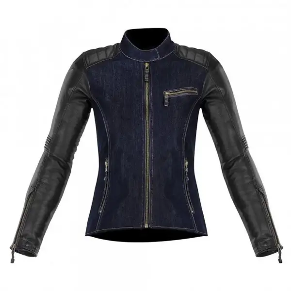 Giacca moto donna pelle tessuto Alpinestars Renee nero