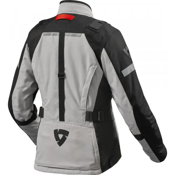 Giacca moto donna Rev'it Sand 4 H2O Ladies Argento 3 strati Nero