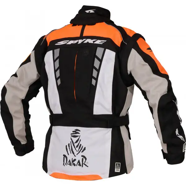 Giacca moto enduro Spyke DAKAR NAMIB XTR Nero Bianco Grigio Arancio