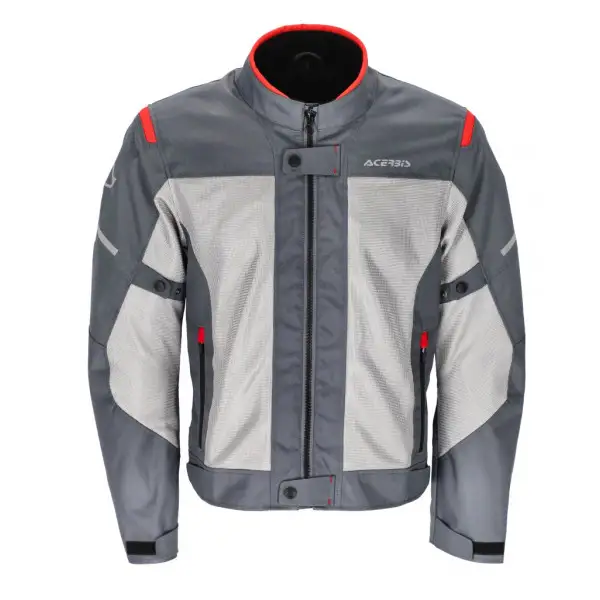 Giacca moto estiva Acerbis RAMSEY VENTED CE Grigio Rosso