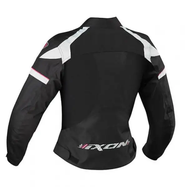 Giacca moto estiva donna Ixon Sierra Nero Bianco Fucsia