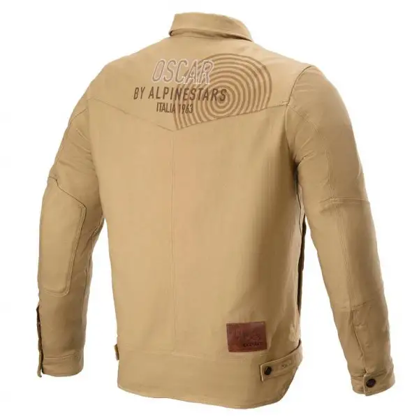 Giacca moto Oscar by Alpinestars TRUCKER Marrone khaki